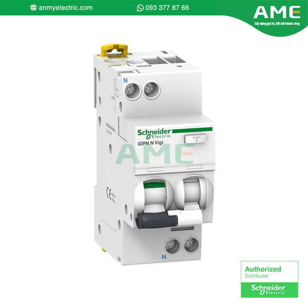 Acti 9 iDPN N Vigi - RCBO - 1P+N - 20A - C Curve - 6000A - 30mA - loại AC · A9D31620 Cầu dao chống rò dòng A9D31620 bảo vệ an toàn cho con người trong sử dụng thiết bị điện