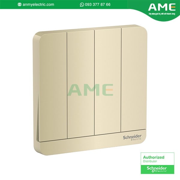 Bộ công tắc bốn 1 chiều 16AX, có đèn LED dòng AvatarOn