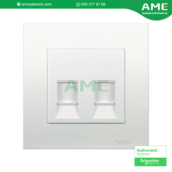 Bộ ổ cắm mạng đôi KB32RJ6 Schneider chính hãng Bộ ổ cắm mạng đôi KB32RJ6 Schneider chính hãng