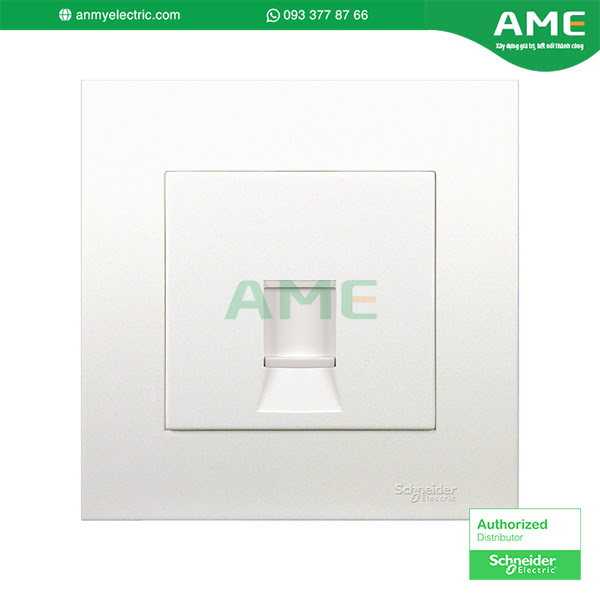 Bộ ổ cắm mạng cat6 đơn dòng Vivace KB31RJ6_WE Schneider