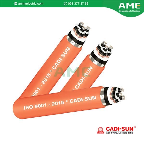 CÁP 3 LÕI, MÀN CHẮN BĂNG ĐỒNG, GIÁP BĂNG THÉP 6/10(12)KV