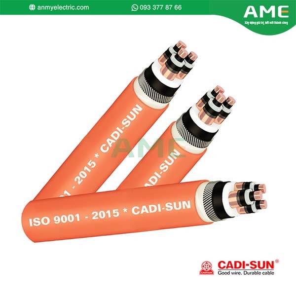 Cáp 3 lõi - màn chắn đồng - giáp sợi thép 8.7/15 (17.5)kV