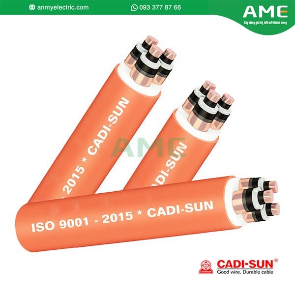 CÁP 3 LÕI, MÀN CHẮN BĂNG ĐỒNG, KHÔNG GIÁP 3.6/6(7.2)KV