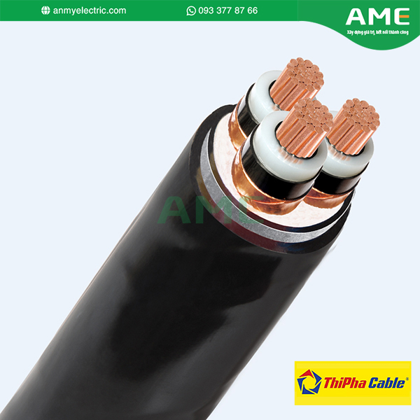 Cáp trung thế Thipha Cable CXV/DSTA & AXV/DSTA - 3 lõi