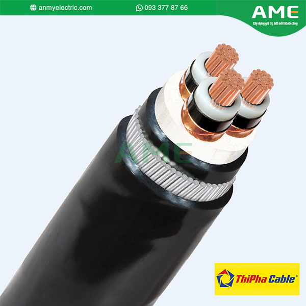 Cáp trung thế Thipha Cable CXV/SWA & AXV/SWA - 3 lõi