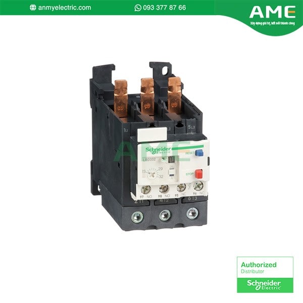 Rơ le nhiệt LRD332 chính hãng Schneider Relay nhiệt LRD332 chính hãng Schneider
