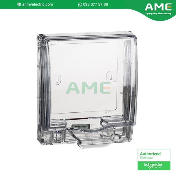 E223R_TR AvatarOn Schneider ; Chất liệu, Polycarbonate ; Màu sắc, Trong suốt ; Cấp độ bảo vệ IP, IP55 ; Số gang, 1 gang Mặt che (không đế) E223R-TR phòng thấm nước mặt đơn cho ổ cắm trong các tòa nhà, công trình