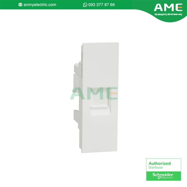 Ổ cắm dữ liệu, AvatarOn A, RJ45, cat5e, có màn trập, Màu trắng · M3T1RJ5M_WE Ổ cắm mạng cat5e M3T1RJ5M_WE chính hãng Schneider