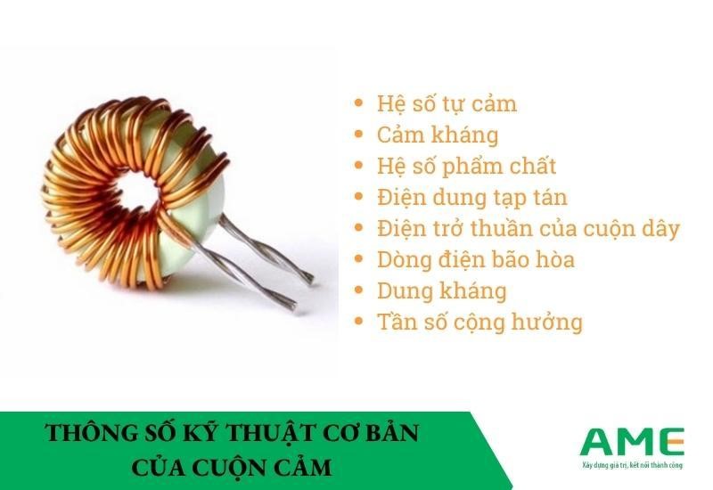 thông số kỹ thuật cơ bản của cuộn cảm