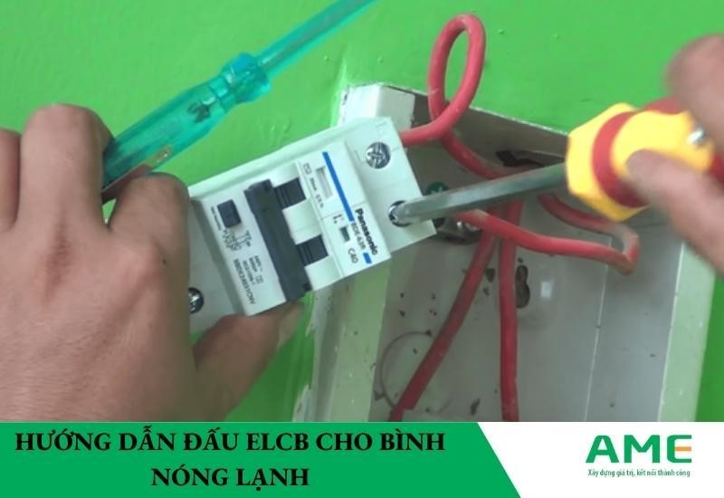 hướng đẫn đấu elcb cho bình nóng lạnh
