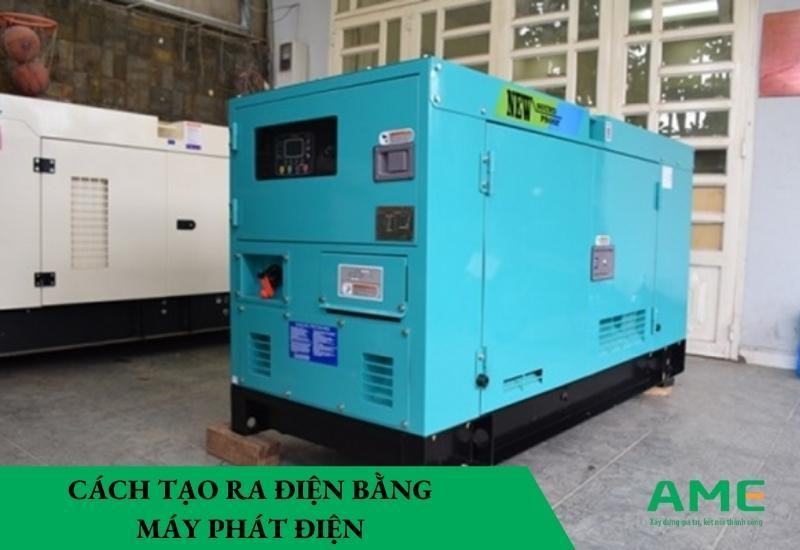 tạo ra điện bằng máy phát điện