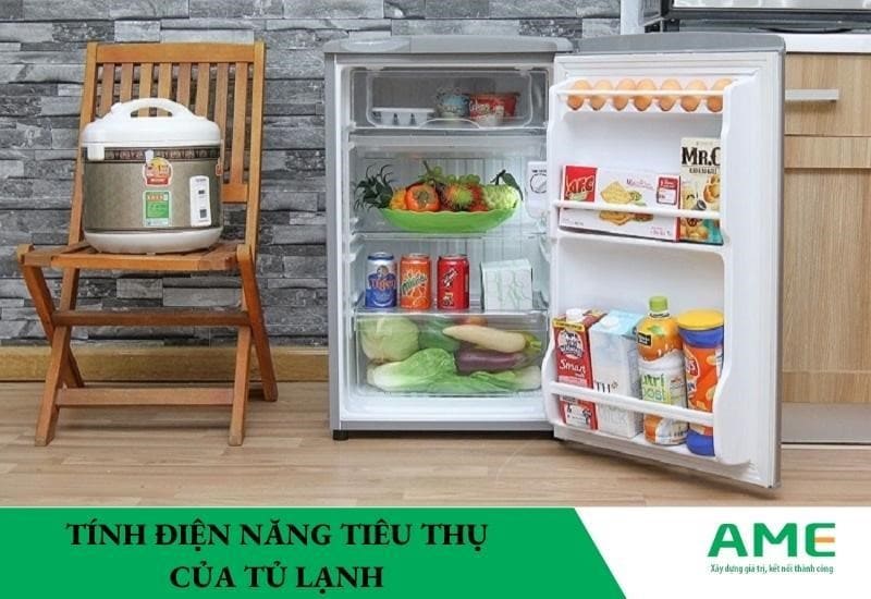 Tính điện năng tiêu thụ của tủ lạnh