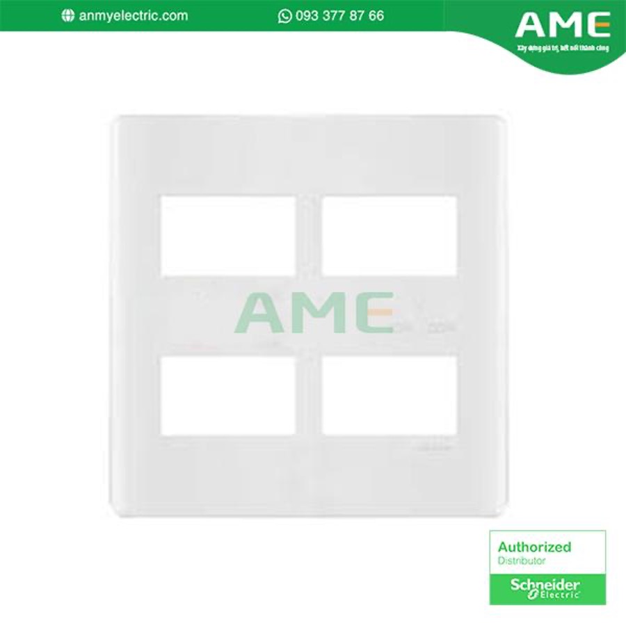 Mặt cho bốn thiết bị size S A84T04L_WE_G19 chính hãng Schneider
