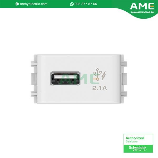 Ổ cắm sạc 3031USB_WE chính hãng Schneider