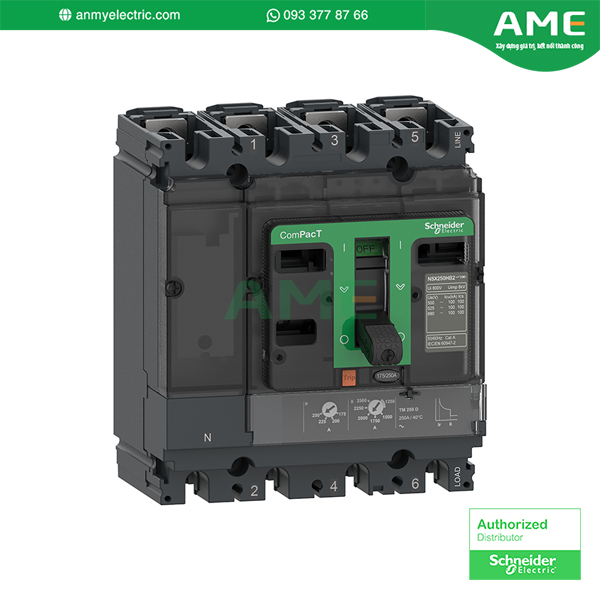 ComPacT NSX160B này là cầu dao cố định 3d 4P hoàn chỉnh được thiết kế để tối ưu hóa không gian và khả năng cắt điện Cầu dao tự động C16B6TM160 có cấu tạo dễ dàng lắp đặt, an toàn cho người sử dụng