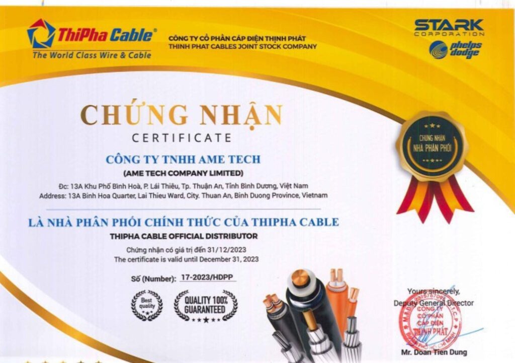 ame tech là nhà phân phối của thipha cable