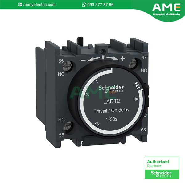 Khối tiếp điểm phụ trễ thời gian LADT2 chính hãng từ Schneider