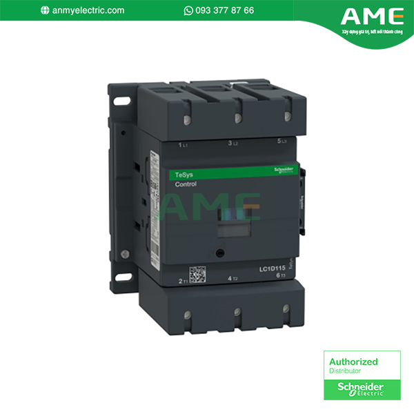 Khởi động từ LC1D115P7 chính hãng từ nhà sản xuất Schneider