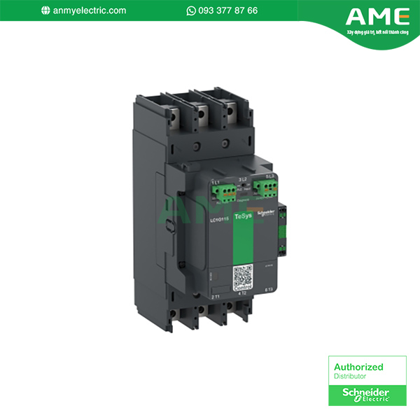 LC1G185BEEA, Công tắc tơ công suất cao TeSys Giga, 3 cực (3 NO) dành cho ứng dụng loại AC-3 lên đến 185A 110kW@440V. Nó cung cấp mức tiêu thụ thấp băng tần rộng 24-48V AC/DC Contactor LC1G185BEEA có thể hoạt động liên tục không ngừng nghỉ mà vẫn đạt hiệu quả sử dụng cao