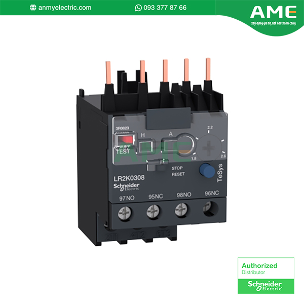 Rơ-le nhiệt LR2K0308 chính hãng Schneider 