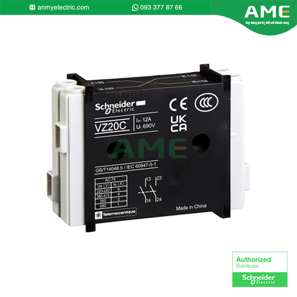 Khối tiếp điểm phụ VZ20 chính hãng Schneider