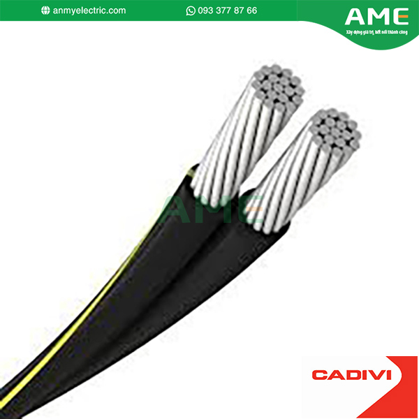 Cáp vặn xoắn hạ thế - 0,6/1 kV, TCVN 6447/AS 3560-1 (2 lõi, ruột nhôm, cách điện XLPE)