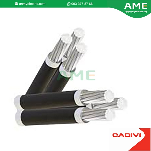 Cáp vặn xoắn hạ thế - 0,6/1 kV, TCVN 6447/AS 3560-1 (3 lõi, ruột nhôm, cách điện XLPE)