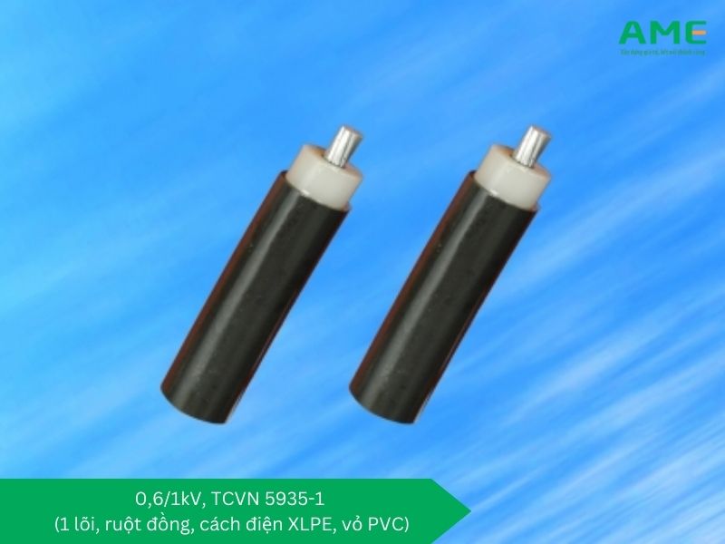 0,61kV, TCVN 5935-1 (1 lõi, ruột đồng, cách điện XLPE, vỏ PVC)