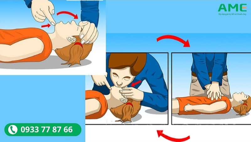 Thực hiện hô hấp nhân tạo
